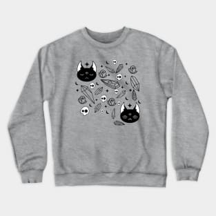 Cats, Crystals, Skulls and Stars oh my! Crewneck Sweatshirt